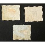 Hungary 1903 Green PORTO 3 pcs perf A11 3/4: 12 used 