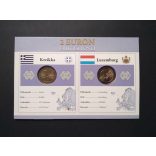 EU 2 Euro set of 2 pcs commemorative coins Unc