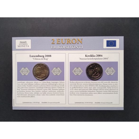 EU 2 Euro set of 2 pcs commemorative coins Unc