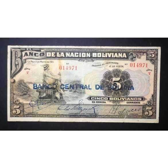 Bolivia 1 Boliviano 1911/29 P-113a.3 F