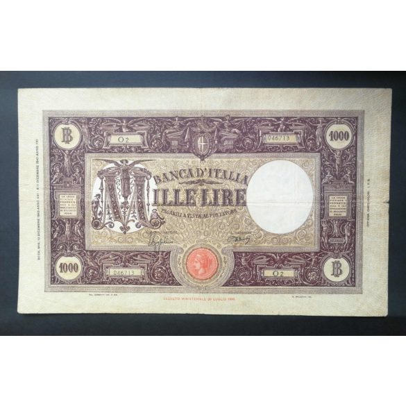 Italy 1000 Lire 1942 F