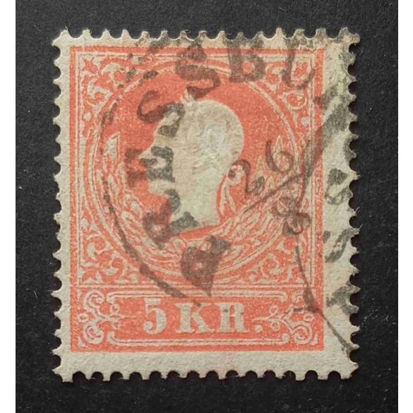 Austria used in Hungary 1858 5 Kr. PRESSBUR(G)