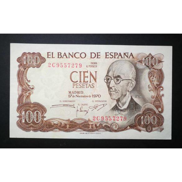 Spain 100 Pesetas 1970 VF