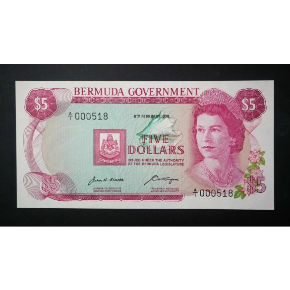 Bermuda Islands 5 Dollars 1970 UNC