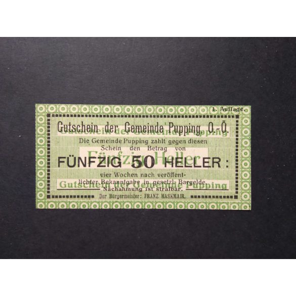 Ausztria 50 Heller 1920 Unc Pupping