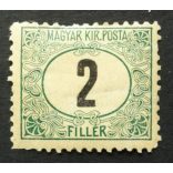 Hungary 1903 Green PORTO 2 f. perf B11 1/2 * MH