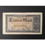Germany 1000 Mark München 1922 VF