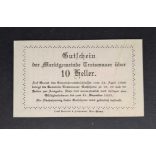 Austria 10 Heller 1920 Unc Traismauer
