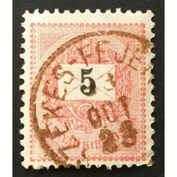 Hungary 1889 Letter, black cipher 5 kr. perf. 12:11 1/2 Székes-Fejérvár used