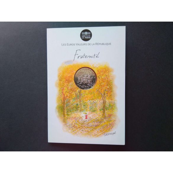 France 10 Euro 2014 Fraternité commemorative coin in decorative packaging