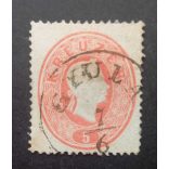 Austria used in Hungary 1861 5 Kr. GYULA