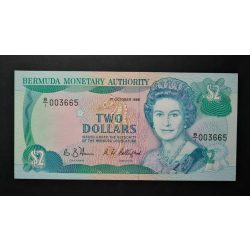 Bermuda Islands 2 Dollars 1988 Unc