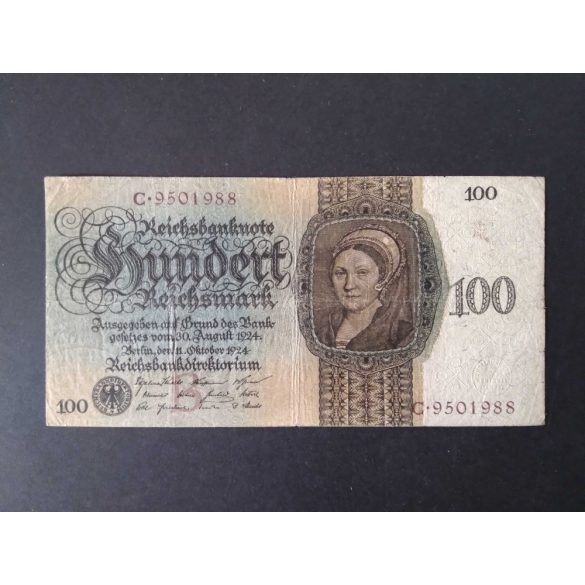 Németország 100 Reichsmark 1924 F