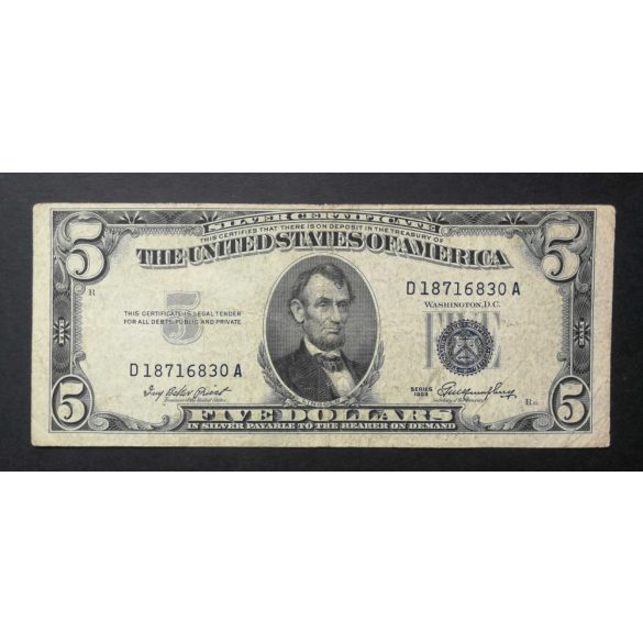 USA 5 Dollars 1953 Silver certificate F