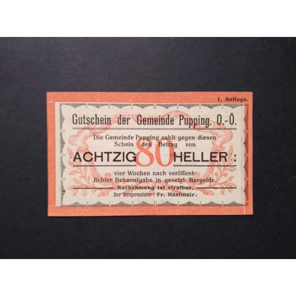 Ausztria 80 Heller 1920 Unc Pupping