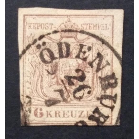 Magyarország 1850 Könyvnyomat 6 Kr. Ödenburg (Sopron)