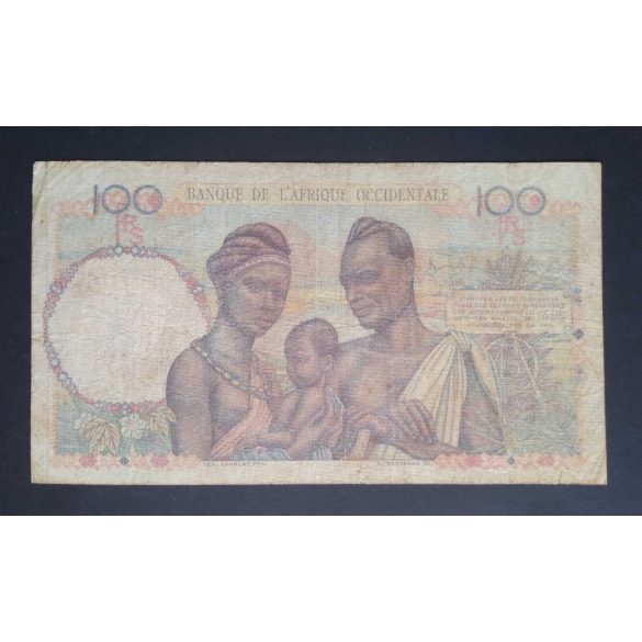 Francia Nyugat-Afrika 100 Francs 1945 F- 