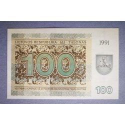 Litvánia 100 Talonas 1991 aUNC