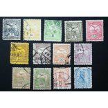 Magyarország 1913 Turul B fekvő vízjel C15 13 db pecsételt G3