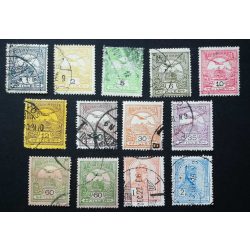  Magyarország 1913 Turul B fekvő vízjel C15 13 db pecsételt G3