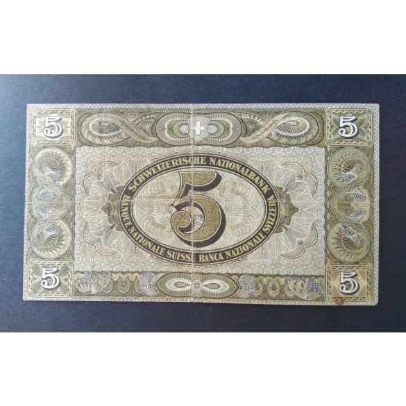 Switzerland 5 Francs 1944 F