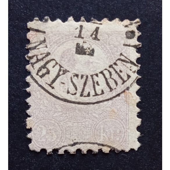 Hungary 1871 25 Kr. lithographed used NAGY-SZEBEN