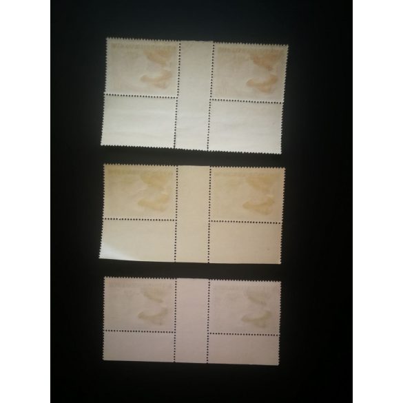 1950 Bem József ívközéprészes pár, pecsételt