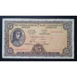 Ireland 5 Pounds 1975 F