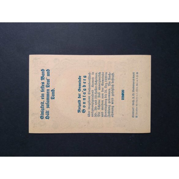 Austria 50 Heller 1920 Unc Sonntagberg