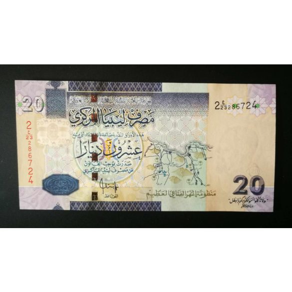 Líbia 20 Dinars 2009 UNC