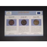 EU 2 Euro set of 3 Unc  Cyprus 2009, Greece 2007, Austria 2005