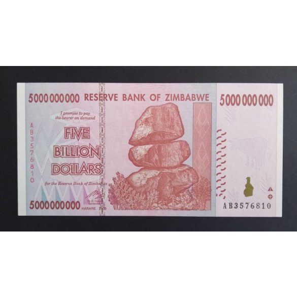 Zimbabwe 5 milliárd Dollars 2008 UNC