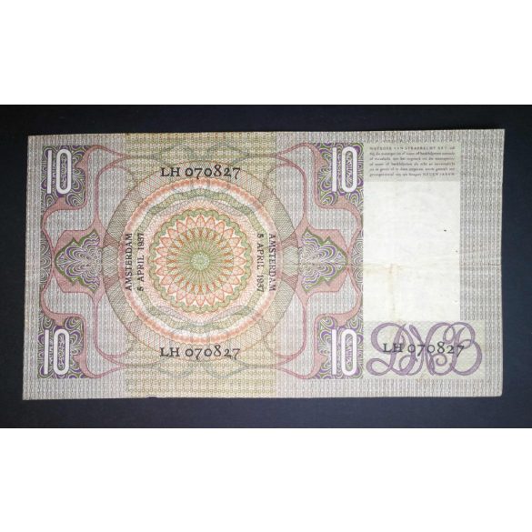 Netherlands 10 Gulden 1937 F+