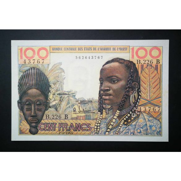 West African States 100 Francs Benin 1965 aUNC