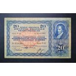 Switzerland 20 Francs 1933 F
