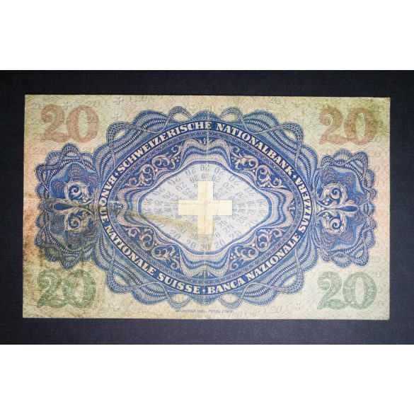 Switzerland 20 Francs 1933 F