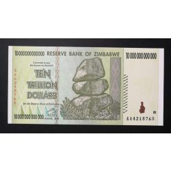 Zimbabwe 10 Trillion Dollars 2008 UNC