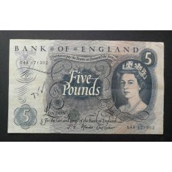 England 5 Pounds 1966 F+