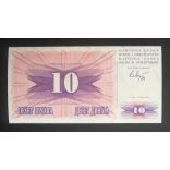 Bosnia and Herzegovina 10 Dinara 1992 UNC-