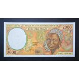 Central African States Congo 2000 Francs 2000 UNC