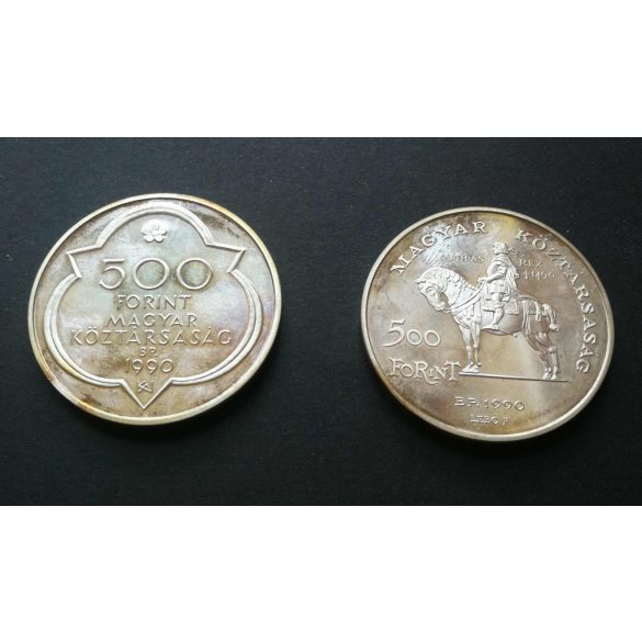 Hungary 2 x 500 HUF 1990 silver PP, commemorative coin, in gift box