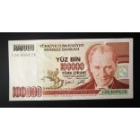 Turkey 100000 Lira 1997 UNC
