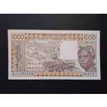 West African States Ivory Coast 1000 Francs 1987 XF+