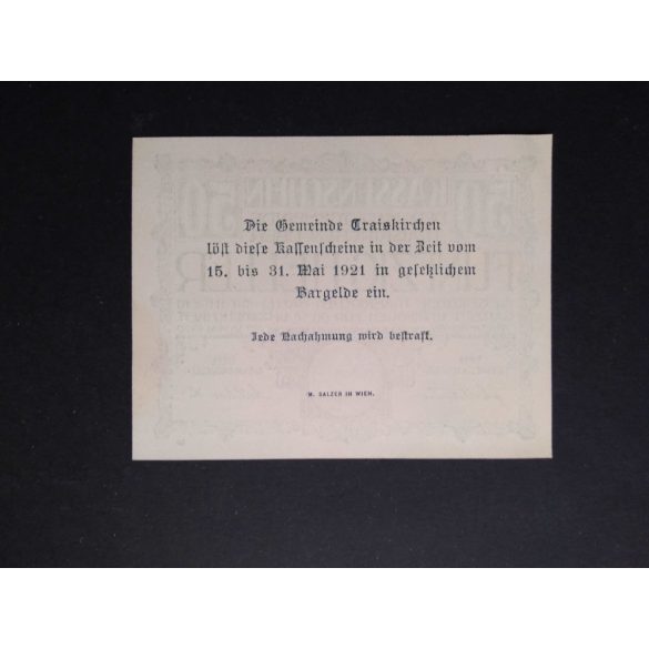 Austria 50 Heller 1920 Aunc+ Traiskirchen