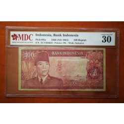   Indonézia 100 Rupiah 1960 - MDC által minősített VF bankjegy