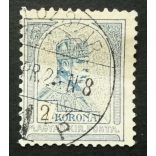 Hungary 1900 King Franz Joseph 2 K. perf. 12 : 11 3/4 (KO)LOZSVÁR used