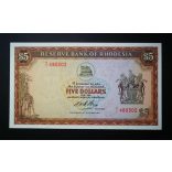 Rodézia 5 Dollars 1972 UNC-