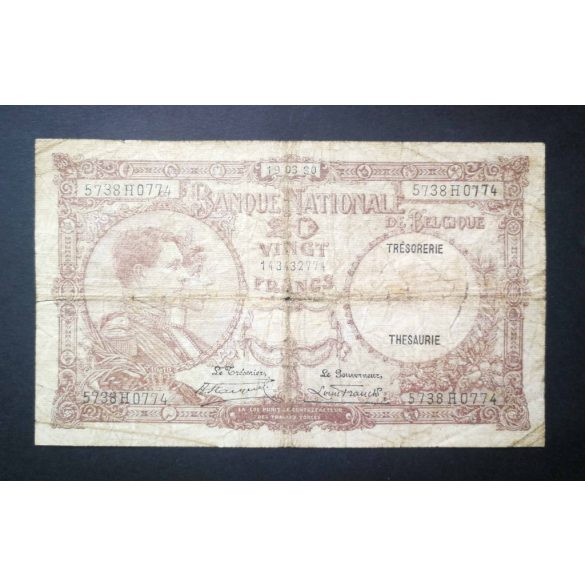 Belgium 20 Francs 1930 VG