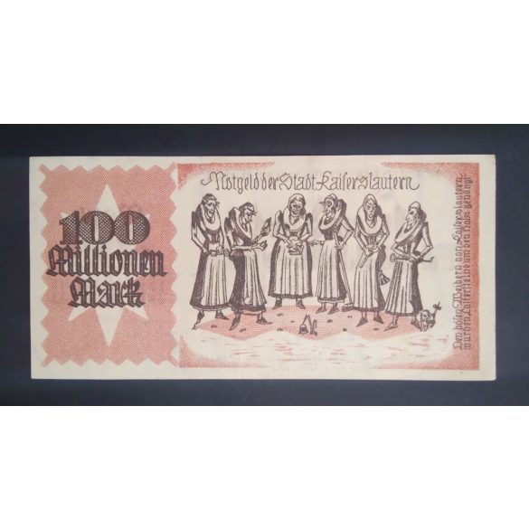 Németország Kaiserslautern 100 Millió Mark 1923 XF
