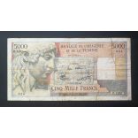 Algéria 5000 Francs 1953 VG